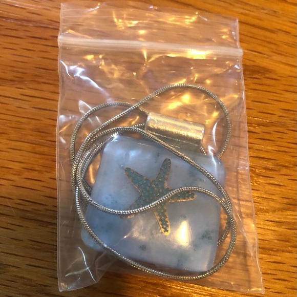 Sky Blue Resin Necklace - NEW in packaging.  Handcrafted on Vancouver Island. - Picture 2 of 4